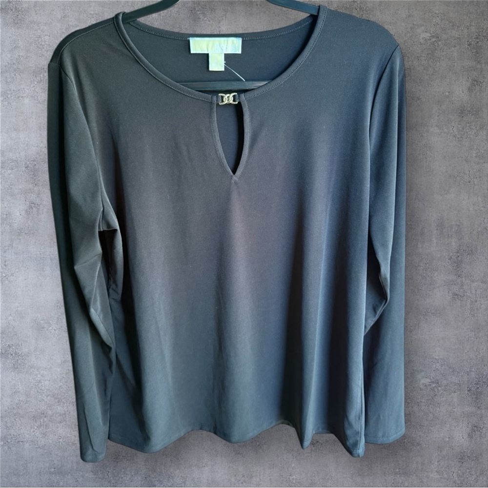 MICHAEL Michael Kors Women's Chain Neck Keyhole Cutout Blouse - NWT